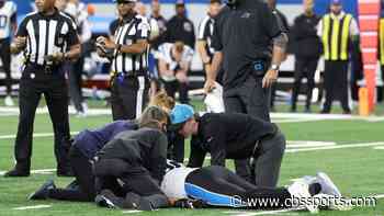 Panthers' Chandler Zavala taken to hospital to be evaluated for neck injury after scary collision vs Lions