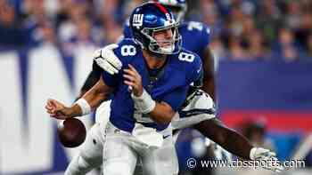 Giants' Daniel Jones leaves game with neck injury, waiting on X-ray results, will get MRI on Monday