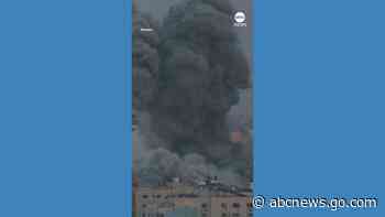 WATCH:  Gaza building collapses in Israeli airstrike after Hamas attacks