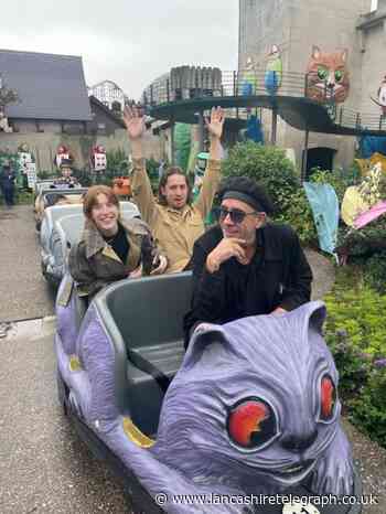 Blackpool Pleasure Beach: Film director Tim Burton tries out new ride