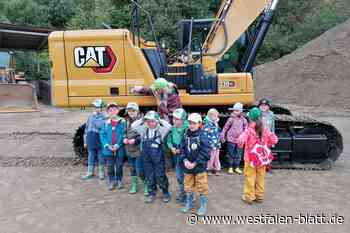 Kinder dürfen Steinbruch Vlotho erkunden