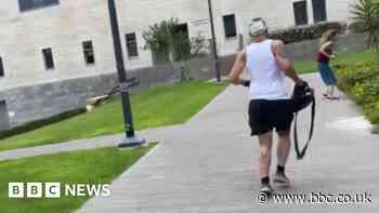 Israel: Ashkelon hit by rockets as BBC team run for cover