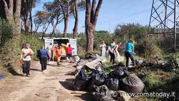 I volontari rimuovono la maxi discarica abusiva nel Parco di Veio