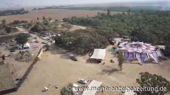 Nach Hamas-Massaker in Israel: Drohnen-Aufnahmen zeigen erschreckende Bilder von Festival-Gelände 