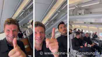 Wieder mit Kumpel Hummels vereint: Müller postet kurioses Video aus DFB-Flieger