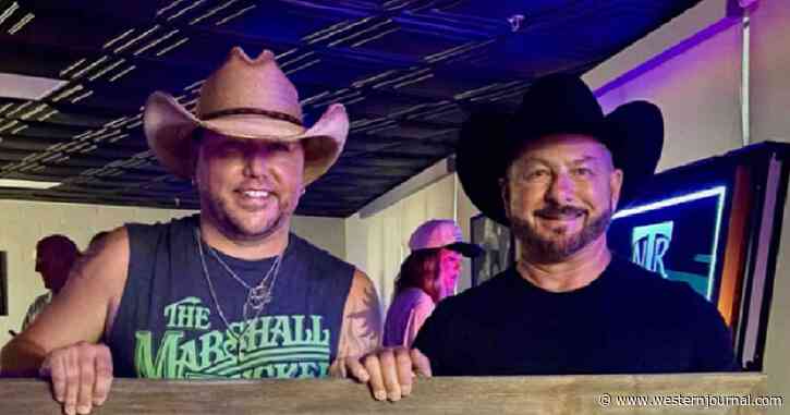 Jason Aldean Gets Large Gift from Orange Beach Etched with 'Try That In a Small Town'