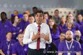 Rishi Sunak admits list of HS2 replacement projects just illustrative and not pledges