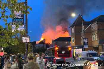 Roof collapse after fire at Rising Sun pub in Sudbury Hill