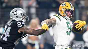 Marcus Peters saves Christian Watson TD on horse collar penalty; Josh McDaniels calls it 'really smart play'