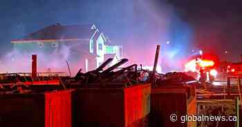Duplex, 2 under-construction homes destroyed by fire in southeast Edmonton