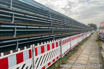 143 Meter lange Lärmschutzwand am Neubaugebiet in Spenge