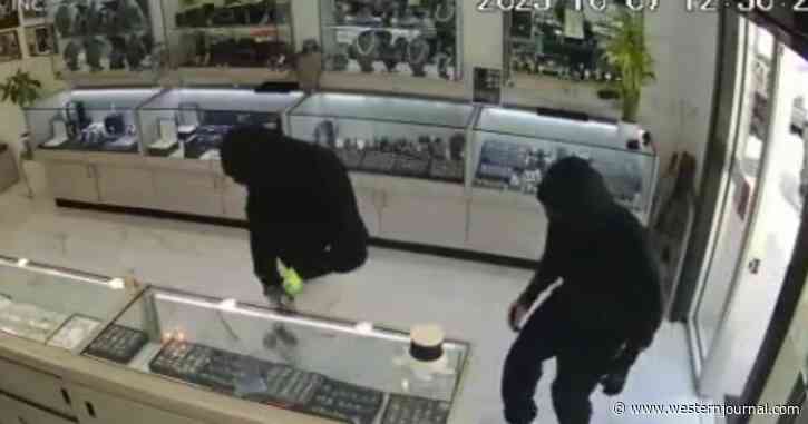 Video: Jewelry Store Worker Pulls Out Gun and Stops Smash-and-Grab Robbery in Progress