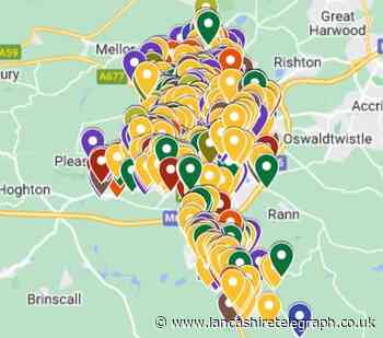 Every crime in Blackburn with Darwen in August 2023 mapped