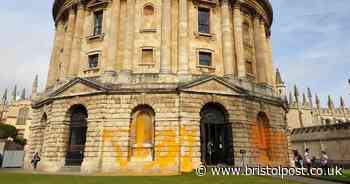 Just Stop Oil protesters paint Radcliffe Camera in Oxford orange