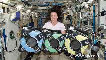 NASA's Astrobee robot 'Honey' flies home to its International Space Station hive