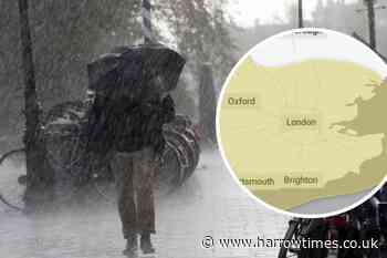 London weather: Met Office issues yellow warning for rain