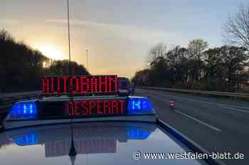 Stau: Auffahrt Bruchmühlen gesperrt, A30 bis Freitag einspurig