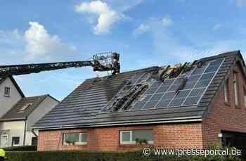 FW-NE: Brand im Dachbereich eines Einfamilienhauses in Schlicherum | Sankt Antoniusstraße gesperrt