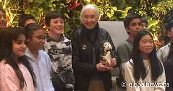 Jane Goodall speaks to Hamilton-area students at Royal Botanical Gardens