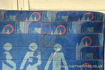 Anti-Semitic swastika graffitied on seat of Northern Line tube