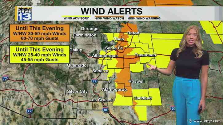 Windy Thursday around New Mexico