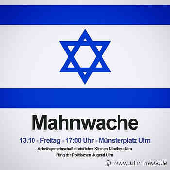 Mahnwache für Israel auf dem Ulmer Münsterplatz