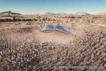 Movember worshippers gather in desert to hail coming of giant 'tache