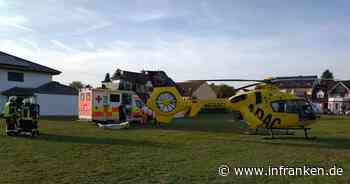 "Brennende Person" in Oberhaid: Hubschrauber nach Unfall im Einsatz