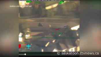 Watch as Saskatoon's police plane tracks a speeding motorcycle
