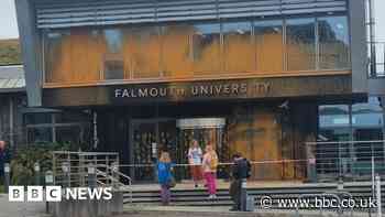 Paint sprayed on Falmouth University during protest