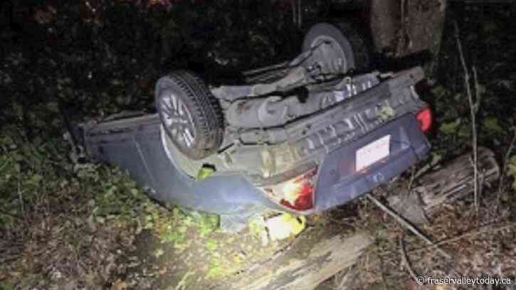 Mission RCMP uncover the real reason a male crashed his car on Lougheed Highway