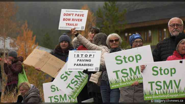 'No Means No': Protesters express frustration over tribunal order to allow major Canmore developments