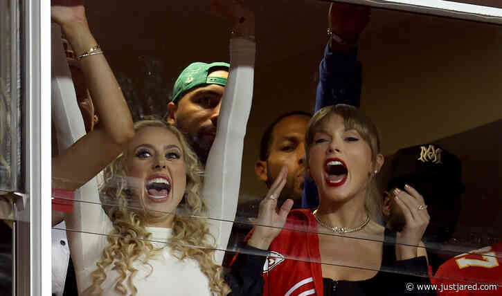 Taylor Swift & Brittany Mahomes Share Big Hug While Cheering On Chiefs Together (Video)