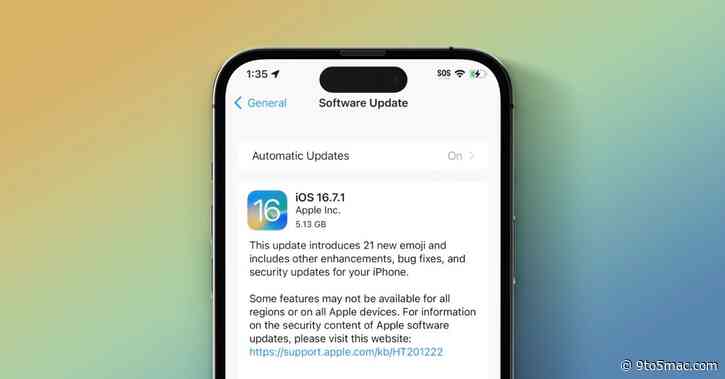 Apple releases iOS 16.7.1 with important security fixes for non-iOS 17 users