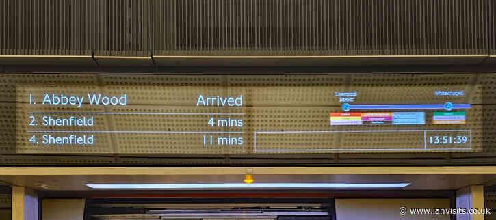 The Elizabeth line has been testing new train departure displays