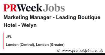 JFL: Marketing Manager - Leading Boutique Hotel - Welyn