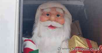 Santa halted mid-journey after white van is stopped by police