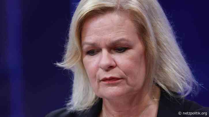 Innenministerium: Nancy Faeser ist nicht zu halten