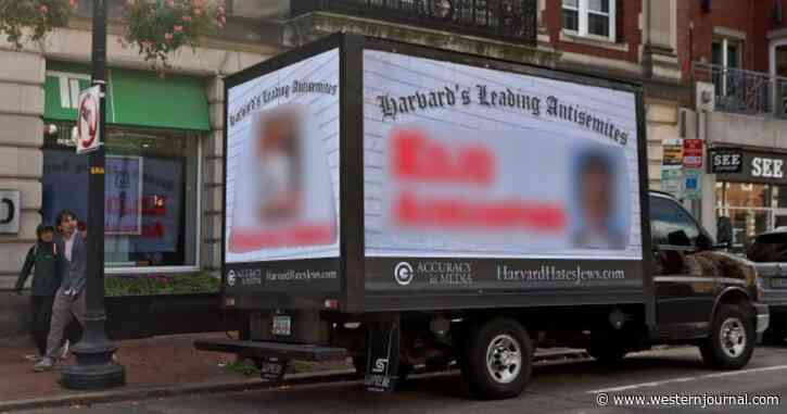 Harvard Students Who Blamed Israel for Slaughter of Its Own People Get Bad News as Strange Truck Arrives on Campus