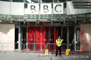BBC headquarters targeted by vandals and covered in paint