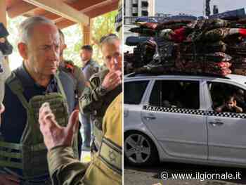 Netanyahu visita i soldati in prima linea. Palestinesi in fuga da Gaza | La diretta