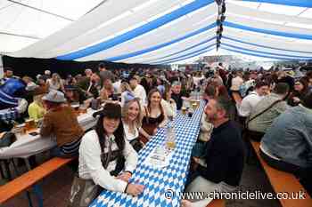 Oktoberfest festivalgoers party in Newcastle as Bavarian-style event returns to the city