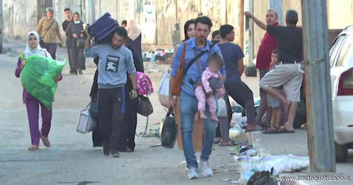 Oxfam: “Bombe sui civili durante l’evacuazione da Gaza”. Il racconto del volontario che sta seguendo la fuga dei palestinesi