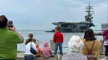 After being delayed for a day, the USS Dwight D. Eisenhower deploys