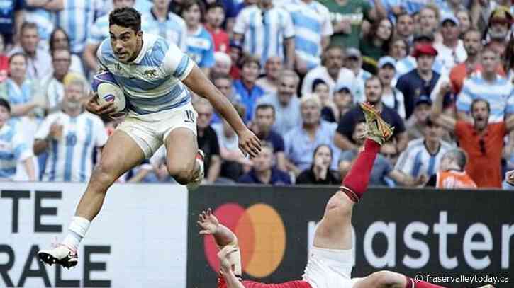 Argentina reaches Rugby World Cup semifinals after coming back twice to beat Wales