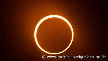 Menschen in Amerika bewundern Ring-Sonnenfinsternis
