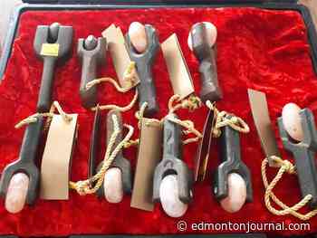 Small business week: Edmonton man upcycling rock stone lamps to make roller massagers