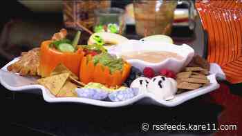 Making charcuterie boards for Halloween