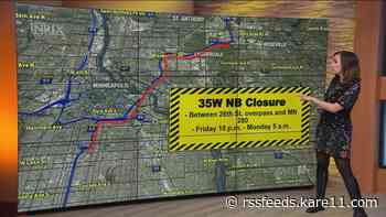 Section of I-35W from Minneapolis to Roseville closed this weekend for repairs