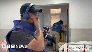 Emotional moment BBC crew find injured friend in hospital